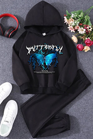 Uyguntarz Çocuk Blue Butterfly Eşofman Takımı
