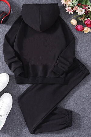 Uyguntarz Çocuk Sevimli Kedi Eşofman Takımı