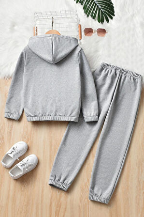 Uyguntarz Çocuk Sevimli Kedi Eşofman Takımı