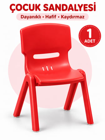 Beylini Çocuk Sandalyesi Anaokulu Kreş Kurs Mini Tabure Dayanıklı Rahat Plastik