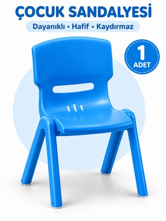 Beylini Çocuk Sandalyesi Anaokulu Kreş Kurs Mini Tabure Dayanıklı Rahat Plastik