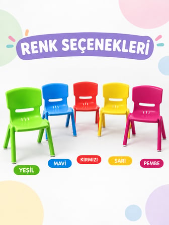 Beylini Çocuk Sandalyesi Anaokulu Kreş Kurs Mini Tabure Dayanıklı Rahat Plastik