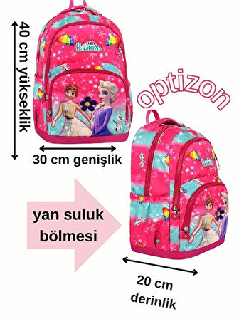 ELSA PRINCESS DESENLİ Üçlü Erkek Çocuk İlkokul Okul Çantası + Termal Beslenme Çantası + Kalemlik