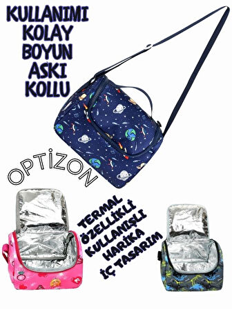 ASTRONOT UZAY Beşli Erkek Çocuk İlkokul Okul Çantası + Termal beslenme seti + Kalemlik + suluk