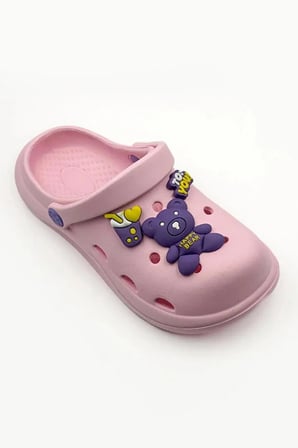 Çocuk Terlik Bahçe Terliği Plaj Sahil Banyo Terliği 26-27-28-29-30 Numara Pembe