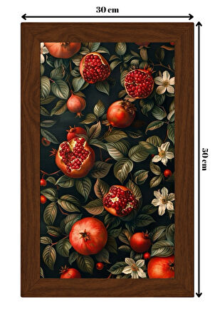 SERAMİK ÜZERİNE AHŞAP ÇERÇEVELİ 30x50cm TABLO NO:44