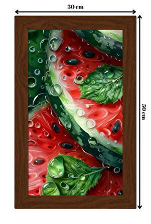 SERAMİK ÜZERİNE AHŞAP ÇERÇEVELİ 30x50cm TABLO NO:45