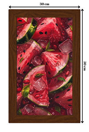 SERAMİK ÜZERİNE AHŞAP ÇERÇEVELİ 30x50cm TABLO NO:48