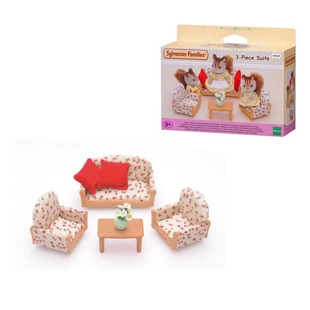 4464 Sylvanian Families, 3 Parça Koltuk Seti , +3 Yaş, Figürler Ayrı Satılır.