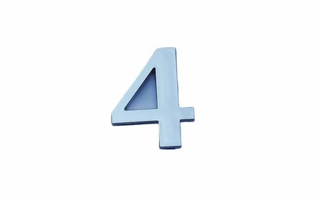Cemax Villa Boy 4 Rakamı 8,5 Cm Yapışkanlı