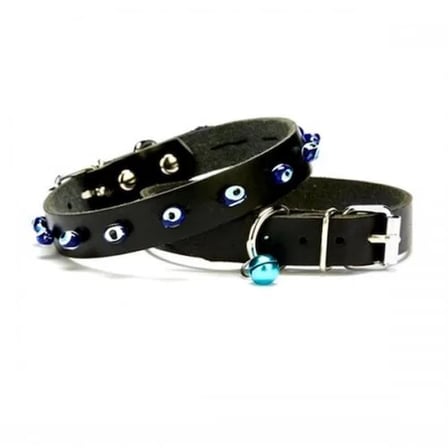 Nazar Boncuklu Kedi Ve Köpek Tasması 1X14-18 Cm Siyah Xsmall