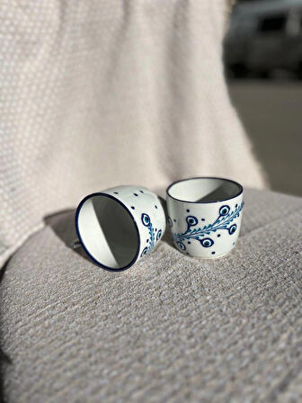 NAZAR BONCUKLU Seramik Kupa Fincan Bardak Mug Seramik Double Türk Kahve Fincanı
