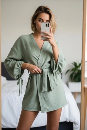 Yeni Sezon Müslin Kimono - Bağlamalı kol detayı, Lüks Oversize Kadın Kimono - OEKO-TEX sertifikalı kumaş
