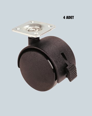 4’lü Kilitli Tekerlek Ayak 4 cm Sessiz ve Dayanıklı