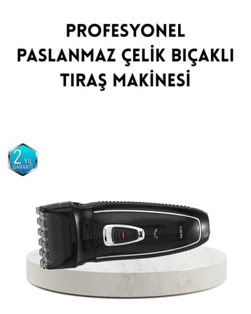 Unisex Şarjlı Saç ve Sakal Kesme Makinesi – Sessiz Motor 1–12 mm Ayarlanabili