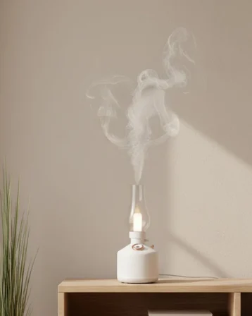 USB Şarjlı Gaz Lambası Modeli Nano Mist Aromaterapi Nemlendirici 280 ml