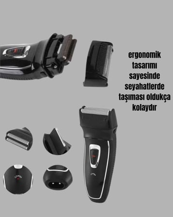 Şarj Göstergeli Yıkanabilir Erkek Tıraş Makinesi