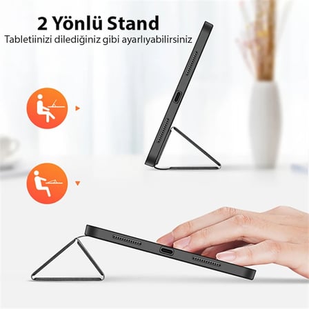 Dux Ducis iPad 10.9 2022 Kılıf Domo Series Kalem Bölmeli Mıknatıslı Standlı K
