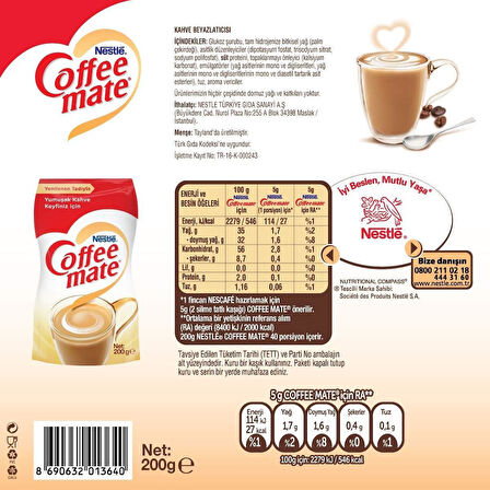 Nestle Coffee Mate Kahve Kreması Poşet 200 Gr