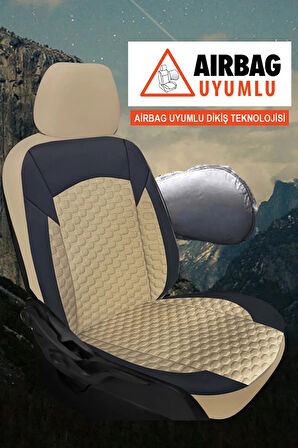 Skoda Rapid 1.4 Tdi Cr 90 Green Tec Ambition Dsg 2017 UYUMLU  OTO KOLTUK KILIFI BEJ