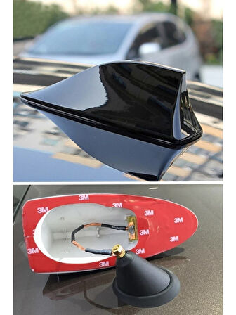 Kia Cerato Uyumlu Balina Anten Parlak Siyah Shark (Contasız)