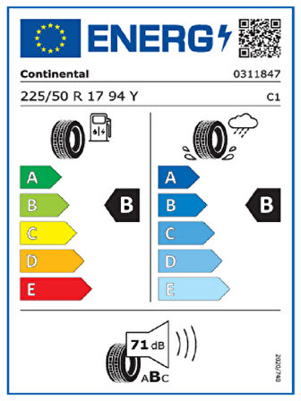 Continental 225/50/17 94Y EC6 SSR MOE Oto Yaz Lastiği (Üretim Yılı: 2024)