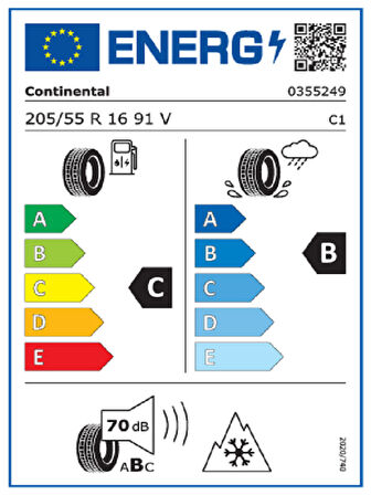 Continental 205/55R16 91V AllSeasonContact 2 Oto 4 Mevsim Lastiği (Üretim Yılı: 2025)