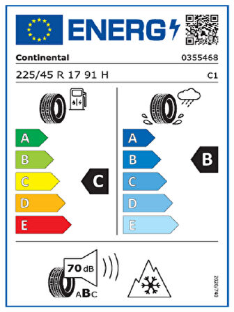 Contınental 225/45R17 91H FR WinterContact TS 870 Oto Kış Lastiği (Üretim Yılı: 2024)