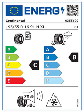 Contınental 195/55R16 91H XL WinterContact TS 870 Oto Kış Lastiği (Üretim Yılı: 2025)