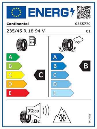 Contınental 235/45R18 94V FR WinterContact TS 870P Oto Kış Lastiği (Üretim Yılı: 2024)