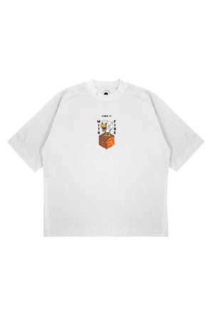 Unisex Oversize MINECRAFT COOK IT Baskılı Boxy Fit Kalın Kumaşlı (240gsm) T-shirt