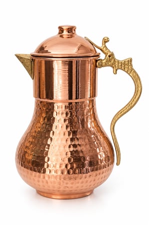 Copper Empire El Dövmesi Klasik Saf Bakır Sürahi 2 Litre 1 Mm – 27 Cm