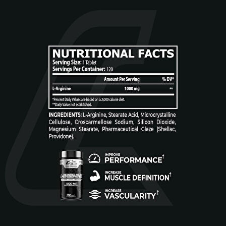 Core Champs L-Arginine Nitric oxide 1000 MG 120 Tablet - By Kai Greene