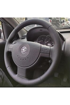 Opel Corsa C Kasa 2000-2006 Araca Özel Direksiyon Deri Kılıfı (DÜZ DERİ)