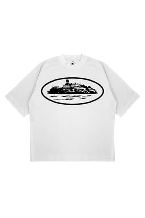 Unisex Oversize CORTEIZ ISLAND BIG Baskılı Boxy Fit Kalın Kumaşlı (240gsm) T-shirt