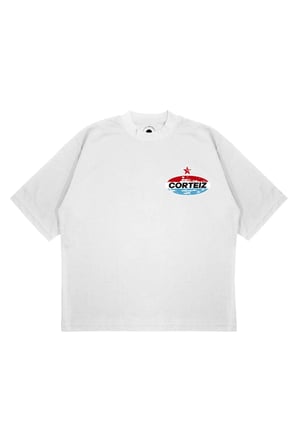 Unisex Oversize CORTEIZ MOTORS Baskılı Boxy Fit Kalın Kumaşlı (240gsm) T-shirt