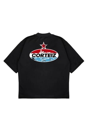 Unisex Oversize CORTEIZ MOTORS Baskılı Boxy Fit Kalın Kumaşlı (240gsm) T-shirt
