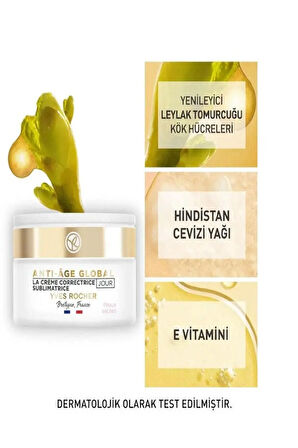 Kuru Cilt Gündüz Kremi -Yenileyici Yaşlanma Karşıtı Bitkisel Kök Hücre Bakımı / Anti-Age Global 50ml