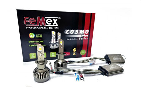 Femex Cosmo Plus H1 Şimşek Etkili Led Xenon 80W 18.000 Lumen