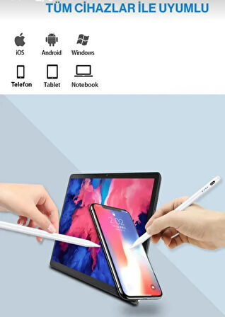 İos Android Windows Uyumlu Özellikli Tablet Telefon Ipad Kalemi Yedek Başlıklı