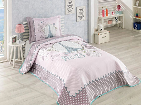 Cotton Box Tek Kişilik Dynamic Serisi Best Friend Pembe Yatak Örtüsü Seti