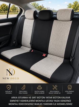 Audi A Serisi Uyumlu Oto Koltuk Kılıfı Tam Set Airbag Uyumlu 4 Mevsim Cotfit Serisi