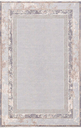 Artemis Halı Couture 00930A Gri Gold Çerçeveli Eskitme İpek Halı