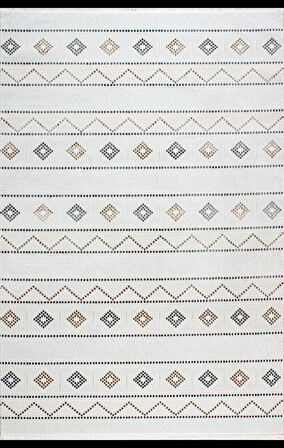 Artemis Halı Cozy 03053H Gri Kemik Bohem Tarzı Halı