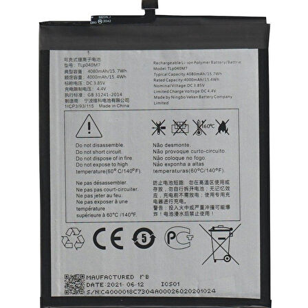 Alcatel 1T 8092 Batarya Pil