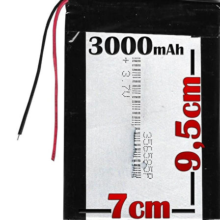 3000mAh 3.7v Batarya Pil