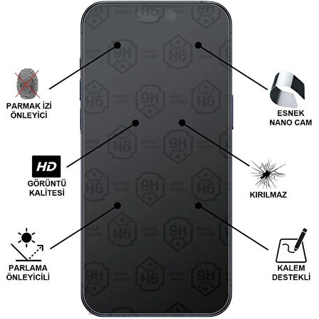 Samsung Uyumlu Galaxy S23 Ultra SM-S918 Mat Kırılmaz Cam Nano Ekran Koruyucu