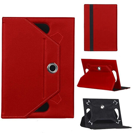 PowerWay Dream Tab DRN-N400 Universal Standlı Tablet Kılıfı Kırmızı