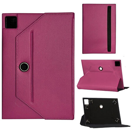 Apple Uyumlu İpad Pro 11 4.Nesil A2761 Universal Standlı Tablet Kılıfı Pembe