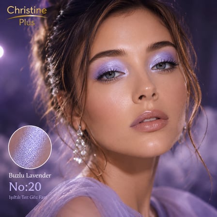 Toz Yapıda İnce Işıltılı Göz Farı - Buzlu Lavanta No:20 (Eyeshadow)